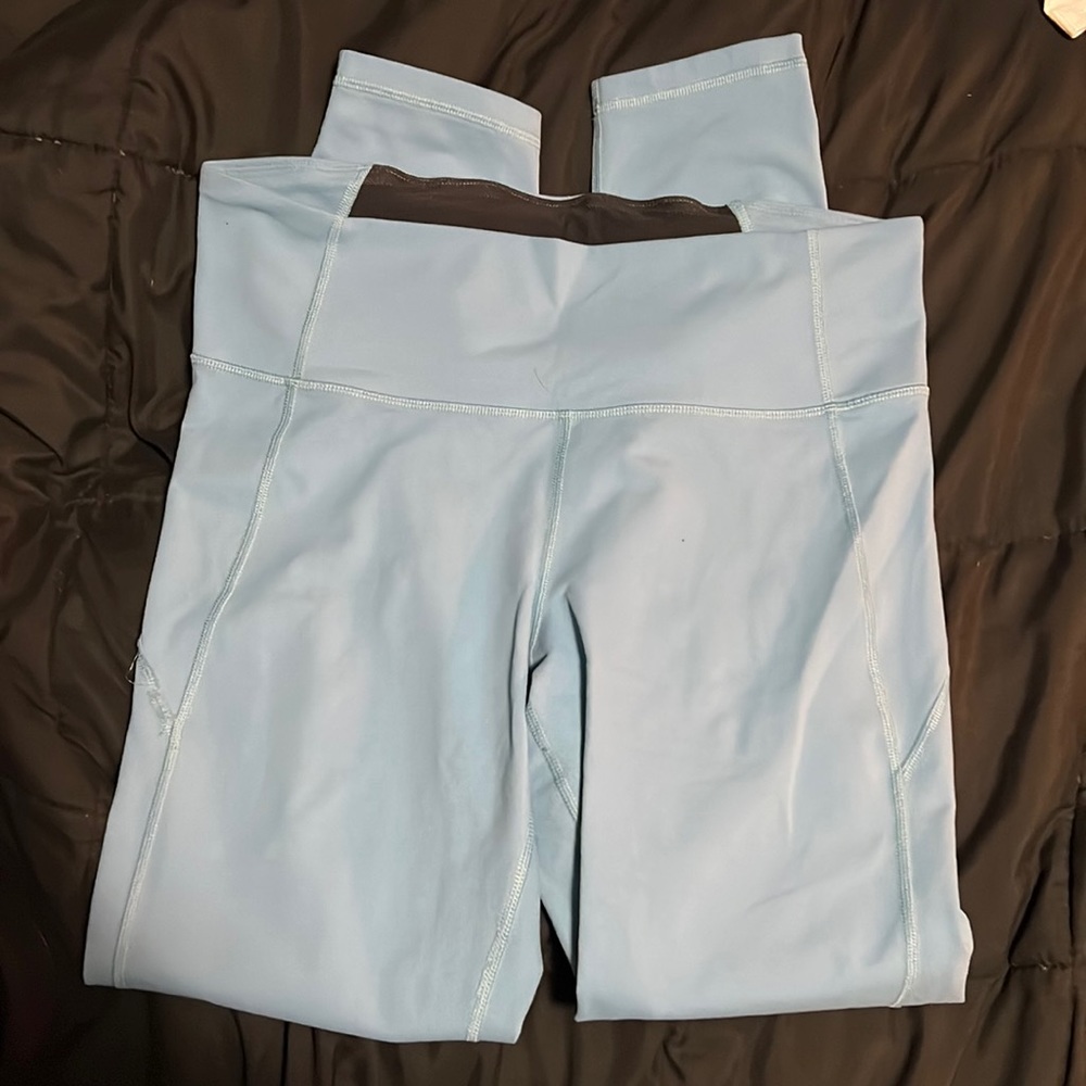 Women’s workout leggings - darker blue than pictured